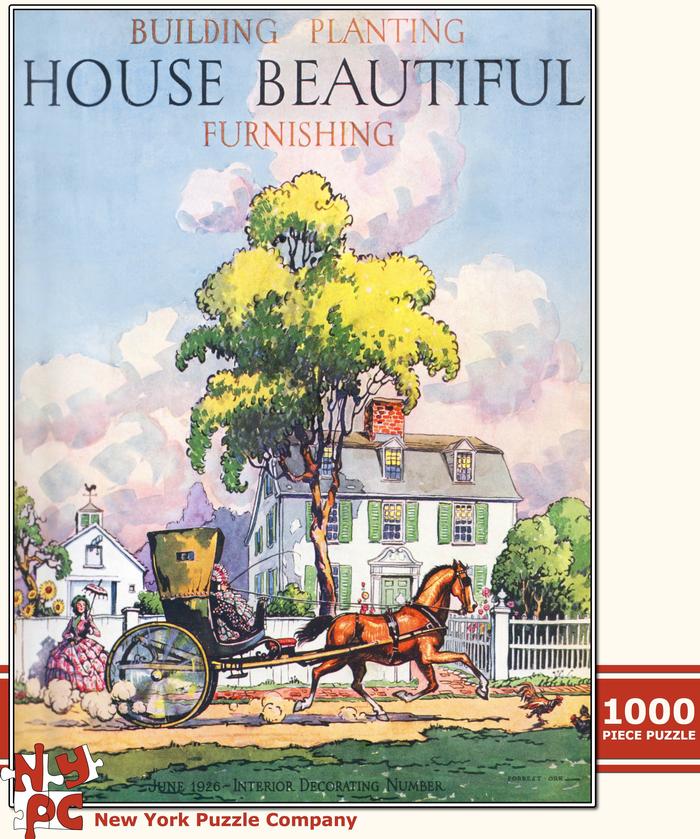 Country Home House Beautiful 1000 Pieces New York Puzzle Co   HB253   Country Town   Small 